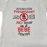 Body algodón para Bebe : Atención Primerizos, No lavar con el Bebé Dentro . RECIEN NACIDOS . MADRES PADRES PRIMERIZOS - details 1