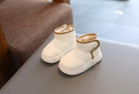 Botas Cortas Para Niños Y Niñas De Cuero PU Antideslizantes Con Forro De Peluche Gruesa Botines Casuales Para Invierno Talla True Fit - details 9