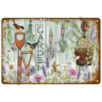 Cartel De Metal Retro Con Flores Vintage Para Decoración De Jardín Arte Murallero De Hogar Placa De Latón Regalo Para Decoración De Pared Y Cuarto - details 13