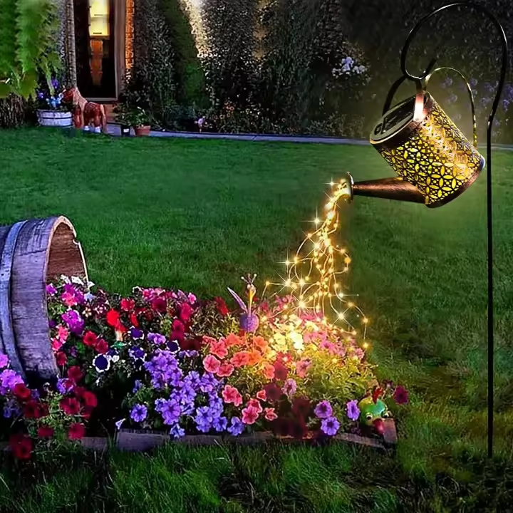 Lámpara Solar LED Exterior Decorativa Impermeable De Metal Retro Para Jardín Patio Camino Iluminación De Vivero - 1