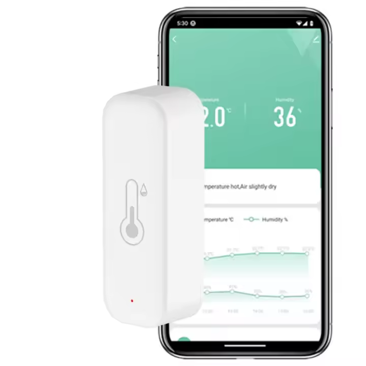 Termómetro Inteligente WiFi Tuya Con Medición De Temperatura Y Humedad Compatible Con Alexa Y Google Home Control Remoto Por App Y Alarma - 1