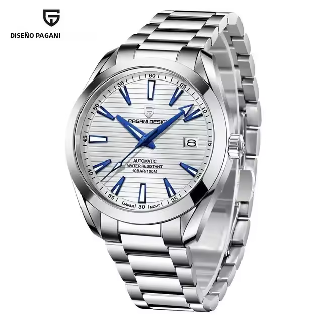 Reloj Mecánico Para Hombre PAGANI DESIGN Japón NH35 Cristal De Zafiro Resistente Al Agua 100M Acero Inoxidable Con Seguro Plegable Y Marcadores Arábigos - 1