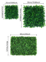 1PC Panel De Decoración De Pared Con Hierba Artificial Verde Plástica Falsa Hoja De Árbol Para Jardín Jardín Decoración De Hogar - details 3
