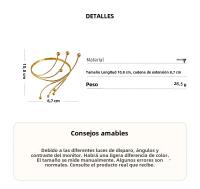 Pulseras De Brazo Superior De Hojas Y Flores De Metal Ajustables Para Mujer Joyería De Mano Accesorios De Regalo Con Salida Hollow out - details 0