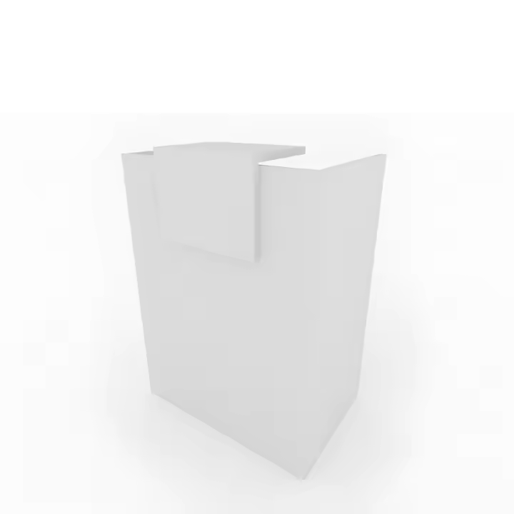 OFICIT Mostrador para Recepción de 80cm Blanco con Sobremostrador Color Blanco - 1