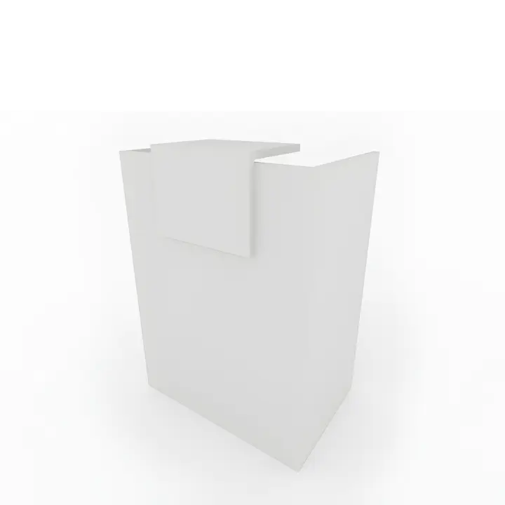 OFICIT Mostrador para Recepción de 80cm Blanco con Sobremostrador Color Blanco - 1