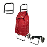 El diseño de celosía de dos ruedas del carrito de supermercado mide aproximadamente 40 L y aproximadamente 95 * 35 * 38 CM. - details 5