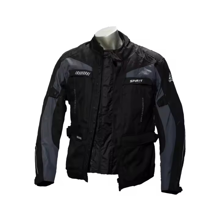 chaqueta moto cordura tricapa spiri´t hombre negro gris - 1