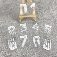 1PC Pegatinas De Motocicleta Impermeables Para Tanque De Combustible Casco Scooter Eléctrico Portátil Vinilo Decales Números 0123456789 Blancos - details 0