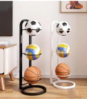 Estante De Almacenamiento Para Baloncesto Fútbol Y Voleibol De 2/3/4/5 Capas Metal Para Niños En Interior Organizador De Bolas De Deporte - details 8