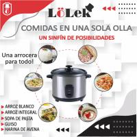 Arrocera Eléctrica Lolek 2.8L Acero Inoxidable con Contenedor de Aluminio y Tapa de Cristal 1000W - details 0