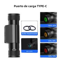 Linterna Frontal LED Mini 1920LM Blanca 7000-8000K Recuerda La Batería 18650 Tipo-C USB Luz De Escritorio Torcha Flashlight Para Camping Pesca Caza - details 2