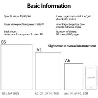 Cuaderno De Tareas A5 A6 B5 Con Espiral Para Diario De Cuadernos De Escuela Papel Líneado DOT Blanco Cuadrícula Grid Libro De Dibujo Para Suministros De Papelería - details 1