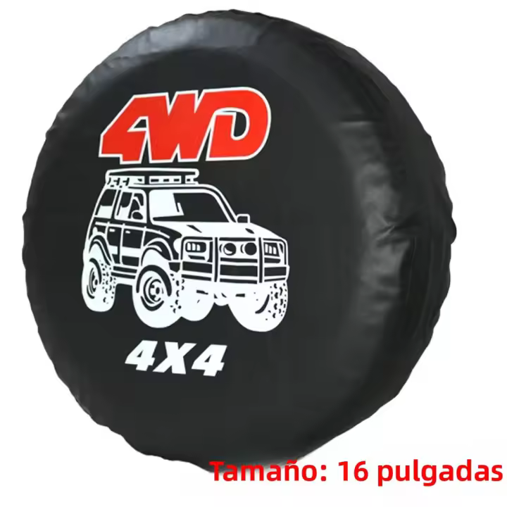 Cubierta De Neumático Para Coche AD 14-18 Pulgadas 4WD 4x4 En PVC Y Cuero Protección Para Rueda De Reserva Para Jeep - 1