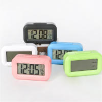 Reloj De Alarma Digital LED Con Pantalla Retroiluminada Función Snooze Calendario Y Temperatura Para Oficina Y Hogar - details 11