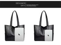 Bolso Grande de cuero para Mujer, cartera Clásica de un solo hombro, Color sólido, Simple, informal, Gran capacidad - details 5