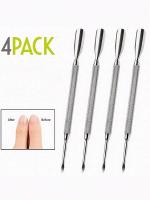4pcs Cuchara Exfoliadora Doble Cara Con Borde Fino Herramientas De Limpieza Para Manos Y Pies Acero Inoxidable Sin Químicos Origin China - details 4