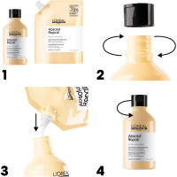 L'Oréal Professionnel Paris Absolut Repair Shampoo Refill 500 Ml. / Champú Reparador para Cabello Dañado y Seco / Con Omega 9 + Proteína / Suavidad, Brillo y Menos Daño. - details 4