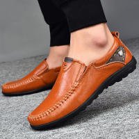 Zapatos Casuales Hechos a Mano Para Hombres Plataforma Plana Transpirables Zapatillas De Exterior Loafers Con Cubierta Superior De Cuero Split - details 10