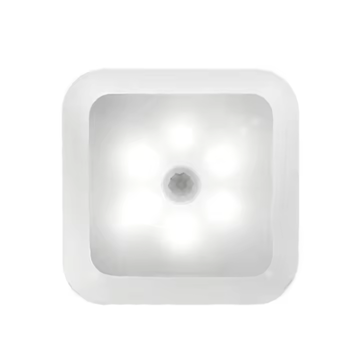 Luz LED inteligente con sensor de movimiento, alimentada por batería, ideal para dormitorio, pasillo, baño - 1