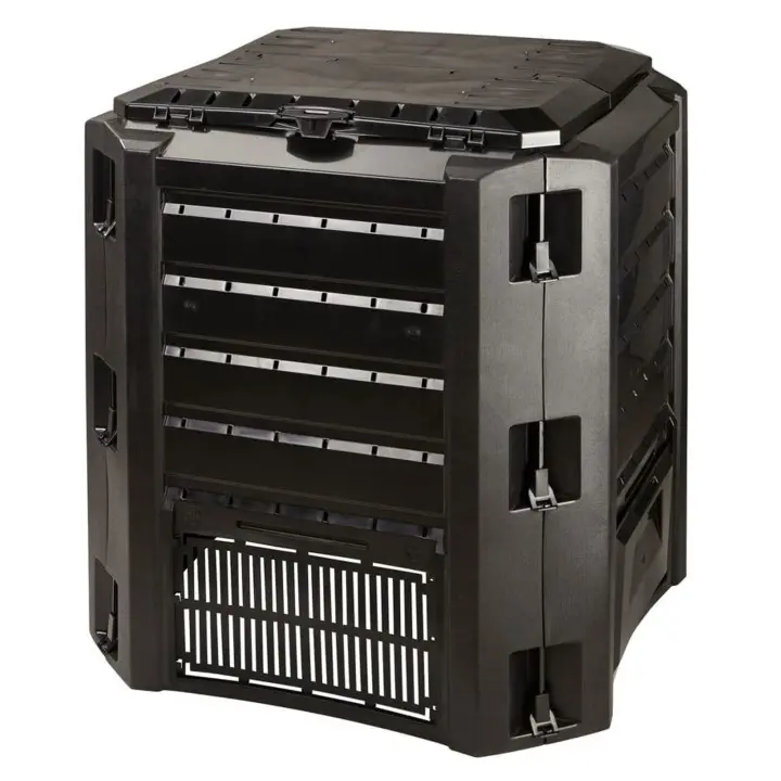 Compostador 320 L PROSPERPLAST Compogreen de plástico en color Negro, 80 (alto) x 70 (ancho) x 70 (profundo) cms - 1