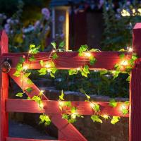 Luces De Navidad Solares Impermeables Con Hojas De Arce 10M/5M/2M Decoración De Jardín Para Bodas Y Fiestas Instalación Sencilla Sin Cable - details 6