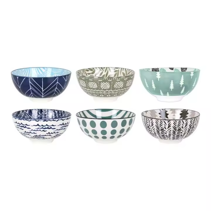 STARLEY-SET 6 BOL JAPONÉS 15,5X7,7 MIDORI SURTIDO 6 COLORES - 1