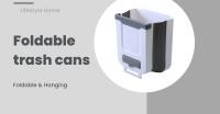 Cubos de Basura Plegable Colgando,10L Gran Capacidad Bote de Basura Colgante,Multifuncional Bote de Basura Colgante Extraible,Papelera Mural para Puerta de Gabinete,Coche,Dormitorio,Oficina - details 0