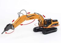 Modelo De Excavadora Huina 1:50 Juguete De Cargador Backhoe Para Niños Coleccionables Regalos De Navidad Vehículo De Metal Sin Batería - details 6