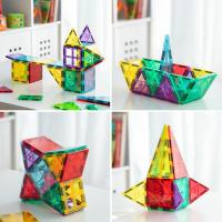 InnovaGoods® Bloques de Construcción Magnéticos 57 Piezas 3D Juguetes de Construcciones Magneticas Niños Juguetes Educativos Regalos para niños Mayores de 3 años (57 psc) - details 4
