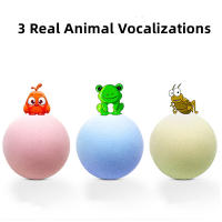 Juguetes Para Gatos Bolas Sonoras De Relleno EVA Peluche Suave Con Sonidos De Sapos Pájaros Y Grillas Accesorios Para Mascotas - details 5
