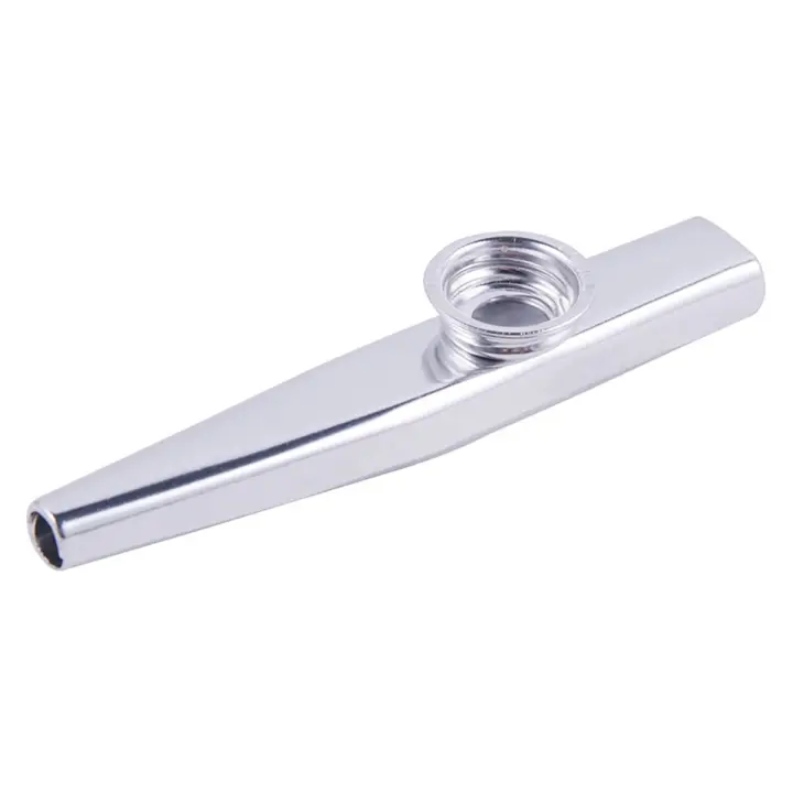 Kazoo De Aluminio Plateado Con Membrana Y Diáfragma Flute Musical Instrumento De Música Kazoos Venta Individual Paquete Pequeño - 1