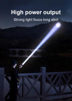 Linterna Táctica De Alta Potencia ABS Con Láser Blanco Y Batería Integrada Carga Por Tipo-C Luz De Emergencia Multifuncional Resistente Al Choque Y Agua - details 7