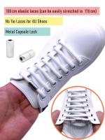 1Par De Lazos De Zapatos Elásticos Sin Amarrar Para Niños Y Adultos Adecuados Para Todas Las Zapatillas Y Zapatos Material De Poliéster Spandex Longitud Ajustable Hasta 170cm - details 2