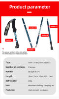 Palo De Caminar Plegable Para Senderismo Y Camping Con 5 Secciones Manija Antideslizante De Espuma Telescópico Fácil De Guardar Para Ancianos Material De Carbono Acero Inoxidable - details 11