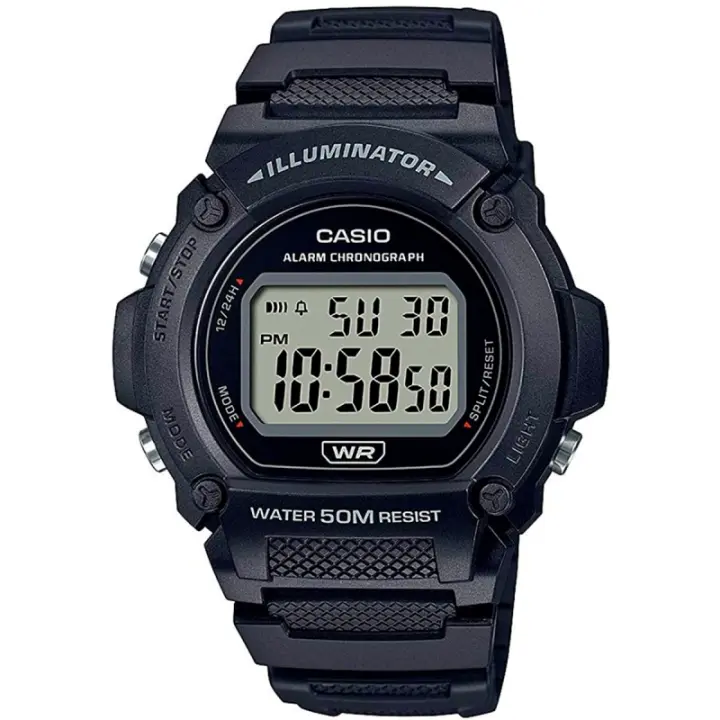 Casio W-219h-1av Youth Reloj Para Para Hombre Color Negro - 1