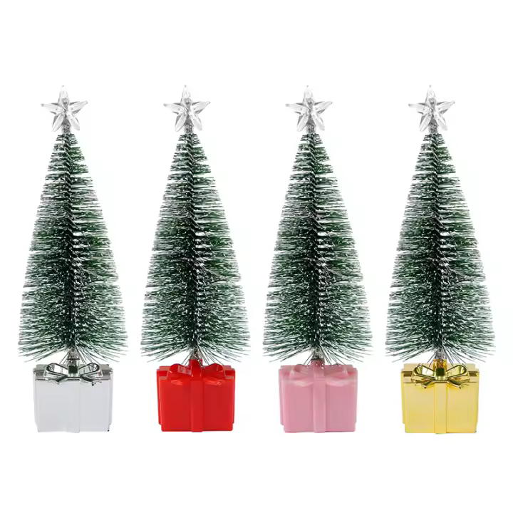4pcs Luces De Navidad Árbol De Navidad Decoración Romántica Hombrecillo De Nieve 4 Colores Luz Regalo De Fiestas Decoración Del Hogar - 1