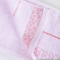 Toalla De Rostro Y Manos De Algodón 100% Absorbente Y Suave 34*75cm Colores Rosa Para Niños Y Adultos Para El Baño Y El Hotel - details 7