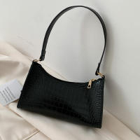 Bolso De Hombro Retro Con Patrón De Cocodrilo Para Mujer En Cuero PU Bolso De Bocina Estilo Francés Bolso De Mano Casual Monedero Tote - details 15