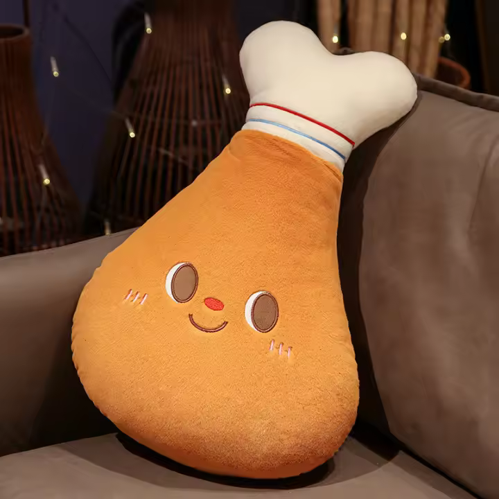 Muñeco De Peluche De Pollo Frito Suave Para Niños Juguete Delicioso De Comida Regalos De Navidad Y Halloween Pillow De Peluche - 1