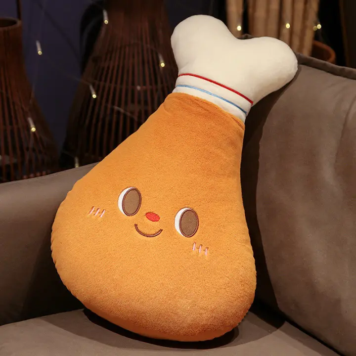 Muñeco De Peluche De Pollo Frito Suave Para Niños Juguete Delicioso De Comida Regalos De Navidad Y Halloween Pillow De Peluche - 1