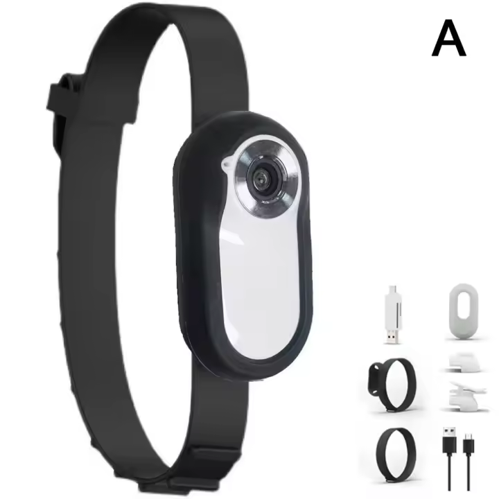 Gato Cuello Cámara Para Mascotas Cámaras y Monitores Mini Portátil Estable Cámara Con Vídeo - 1