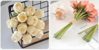 Bouquet De Rosas Rosa De 24CM Decoración Para El Hogar Propiedades Fotográficas Guía De Carretera Para Boda Flores Artificiales - details 7