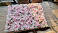 Pared De Flores Artificiales Rosa De Seda Para Decoración De Bodas Bebés Y Navidad Estilo De Hojas Verdes Y Rosas Tamaño Grande - details 20