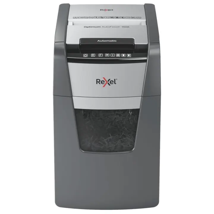 Rexel Optimum Autofeed+ 150X A Triturador de papel - Corte Cruzado - 55db - Negro, Gris - 1