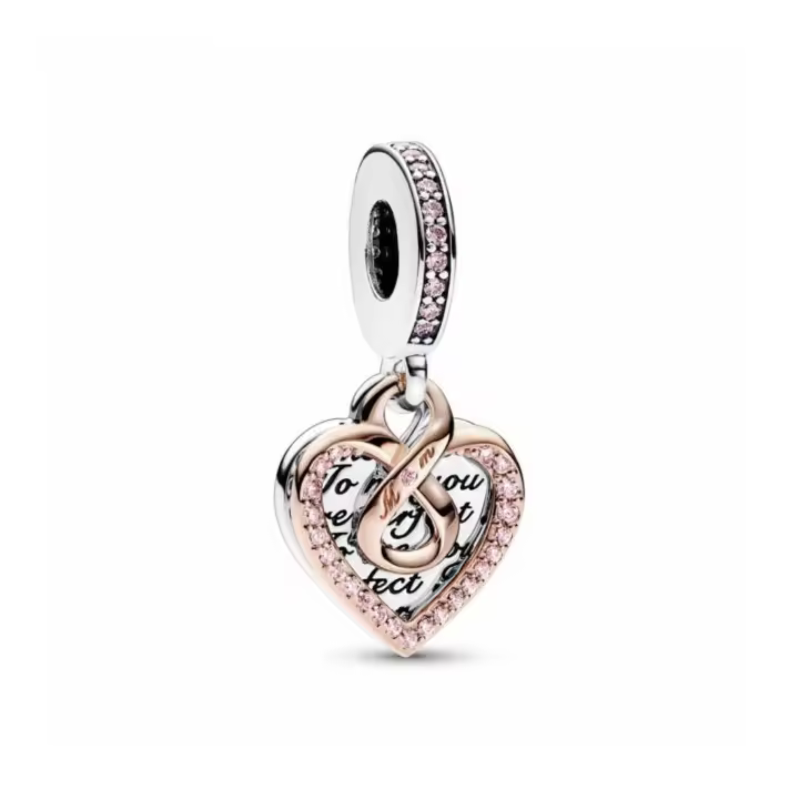 Charm Colgante Doble Corazón Infinito en Dos Tonos Pandora - 782641C01 - 1