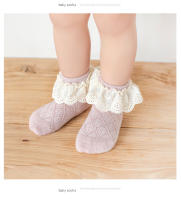 Calcetines Largos De Encaje Para Bebés Y Niñas Recién Nacidos Con Flor Cotton Suave Para Otoño Primavera Adecuados Para 0-5 Años - details 14