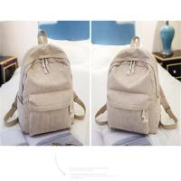 Mochila De Corduroy Para Mujer Diseño Escolar Con Rayas Bolsa De Viaje Para Adolescentes Mochila Deportiva Con Manijas Suaves Cierre De Cremallera - details 15