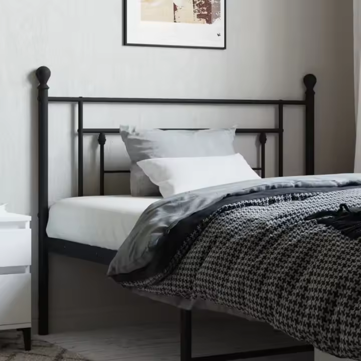 vidaXL Cabecero de metal negro 107 cm - 1