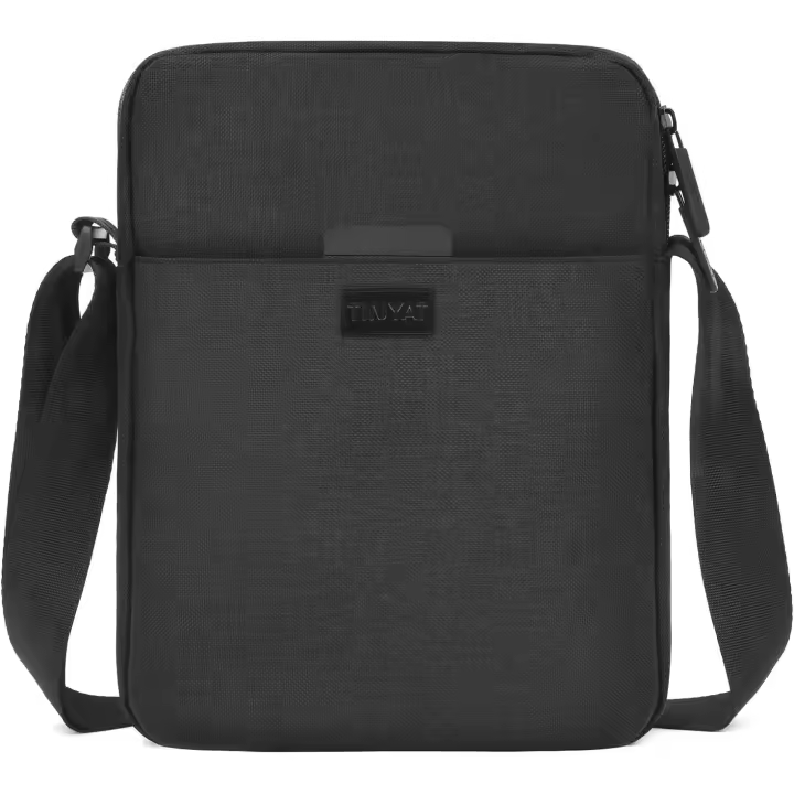 Hombro, impermeable con correa estable, bolso cruzado para compras, escuela, uso diario (negro) - 1